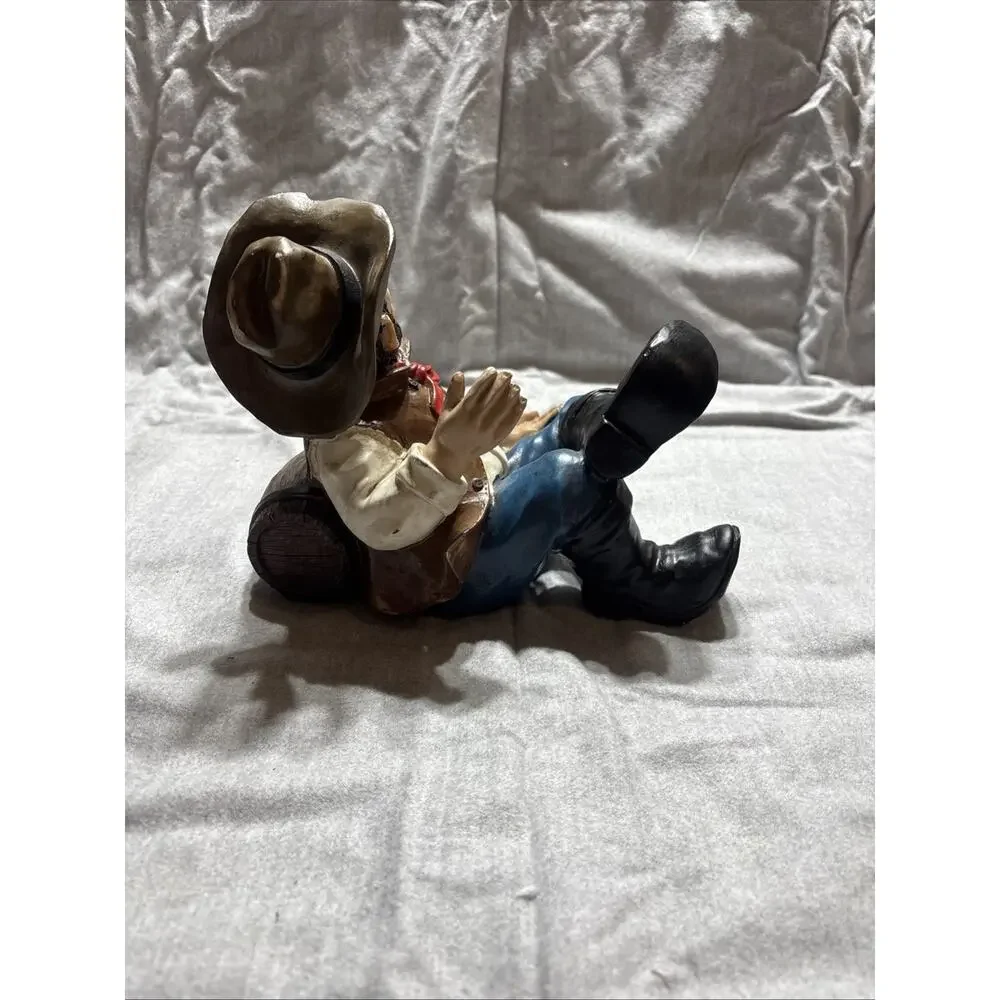 MayRich Company Cowboy Clay Wine Bottle Holder 2 piece Bottle Caddy, Western